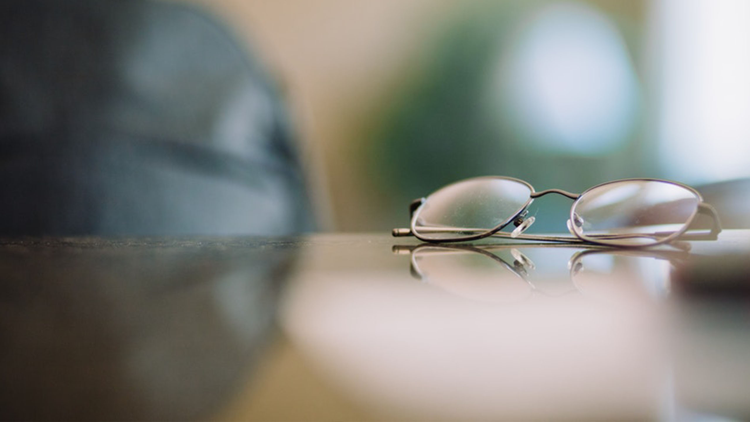 glasses on table